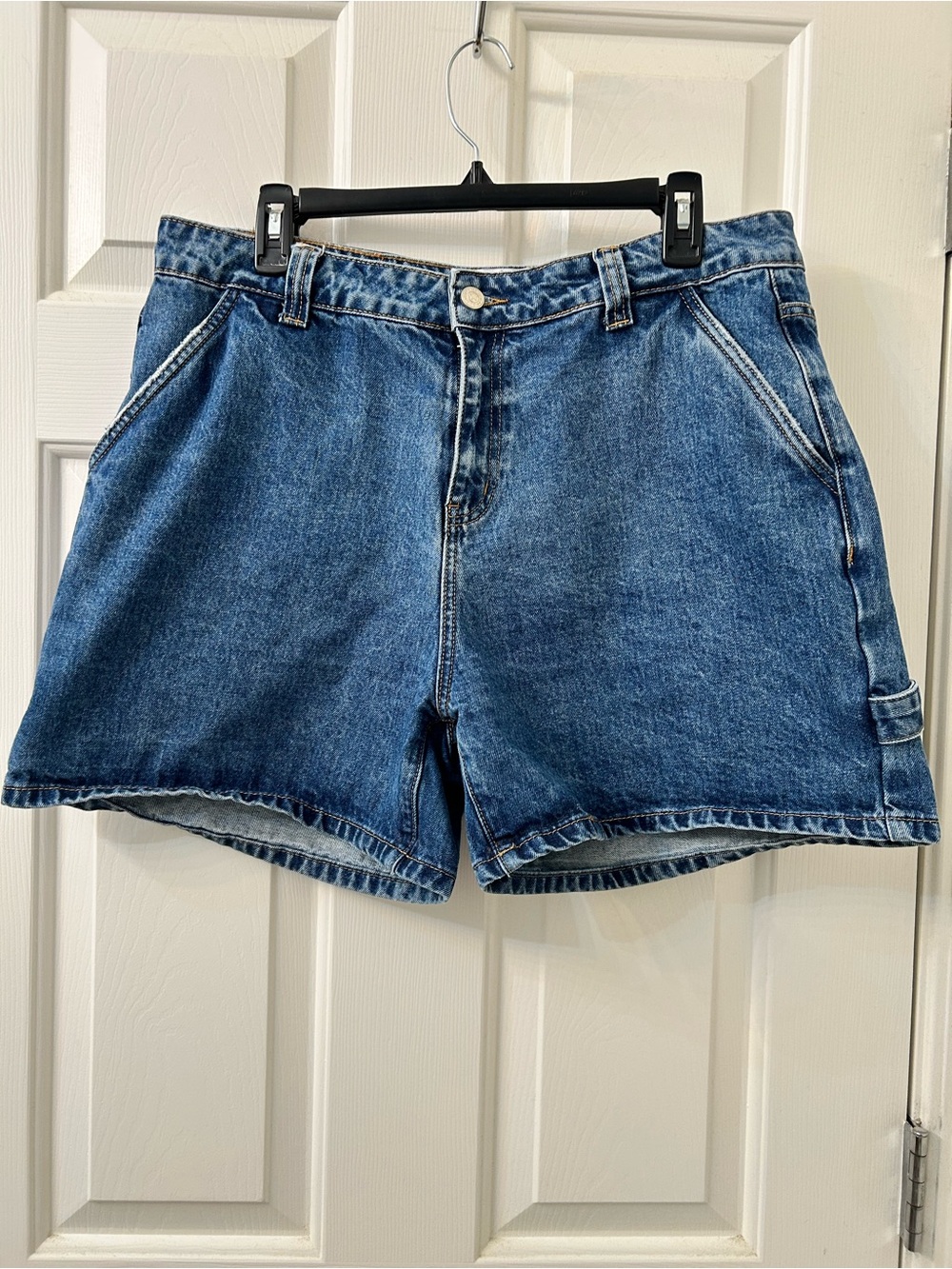 Princess Polly Classic Medium Blue High-Rise Denim Shorts